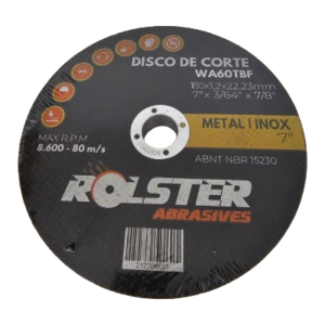 Disco de Corte 7 X 1/16 X 7/8" (180 X 1,6 X 22,23mm) - Metal e Inox