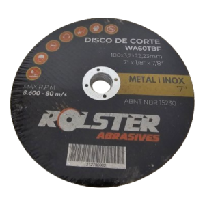 Disco de Corte 7 X 1/8 X 7/8" (180 X 3,0 X 22,23mm) - Metal e Inox
